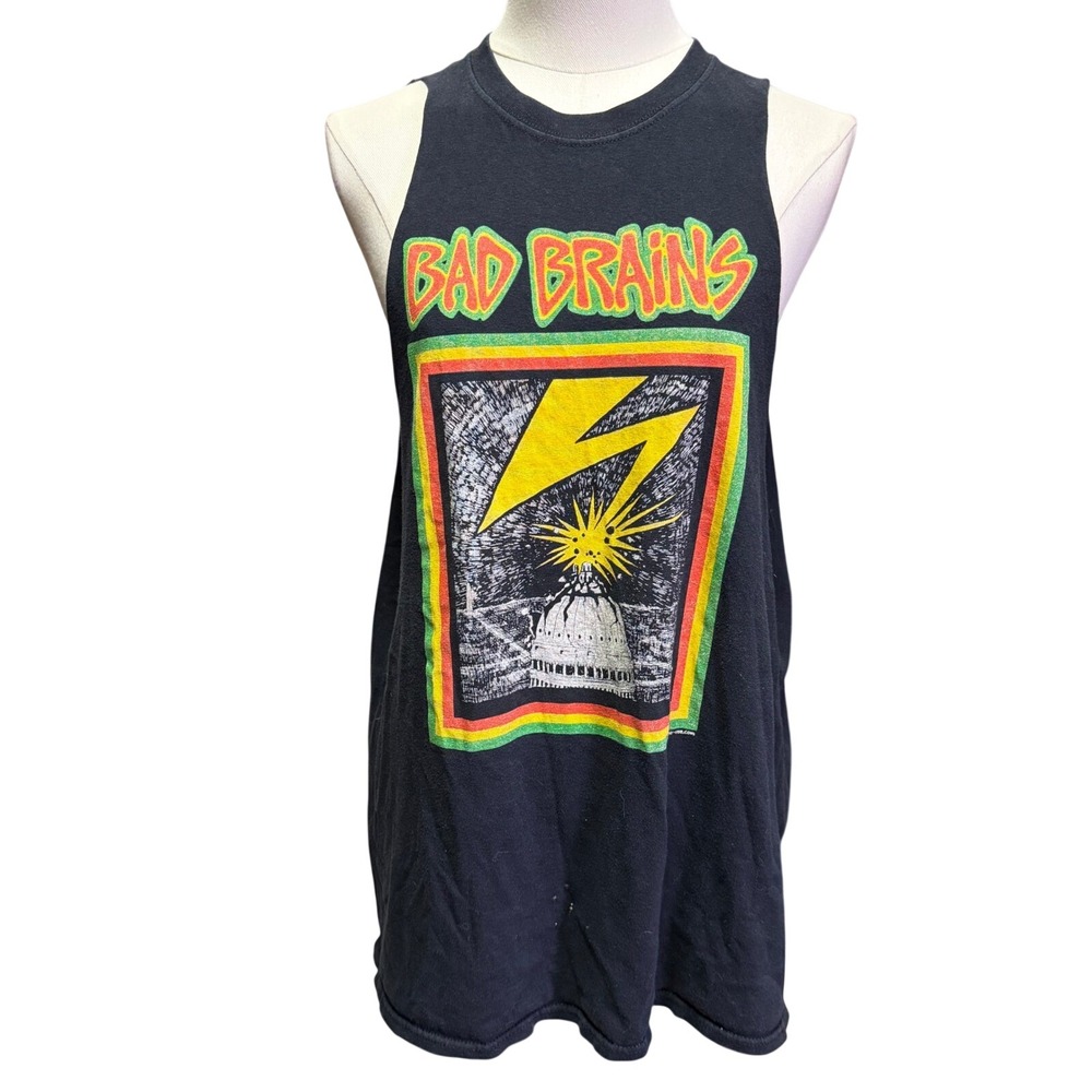 Vintage Bad Brains Hardcore Punk Rock Band Tank Top Shirt Lightning Bolt DC M/L